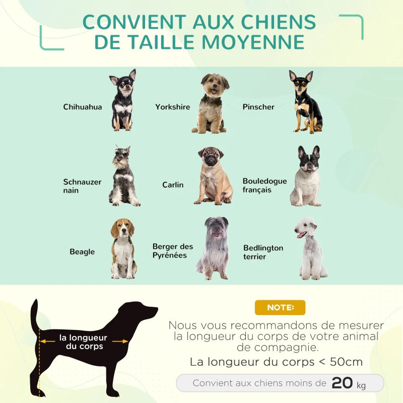 PawHut Lit surélevé pour chiens chats animaux de compagnie tissu oxford textilène micro-perforé 76 x 61 x 18 cm rouge et noir