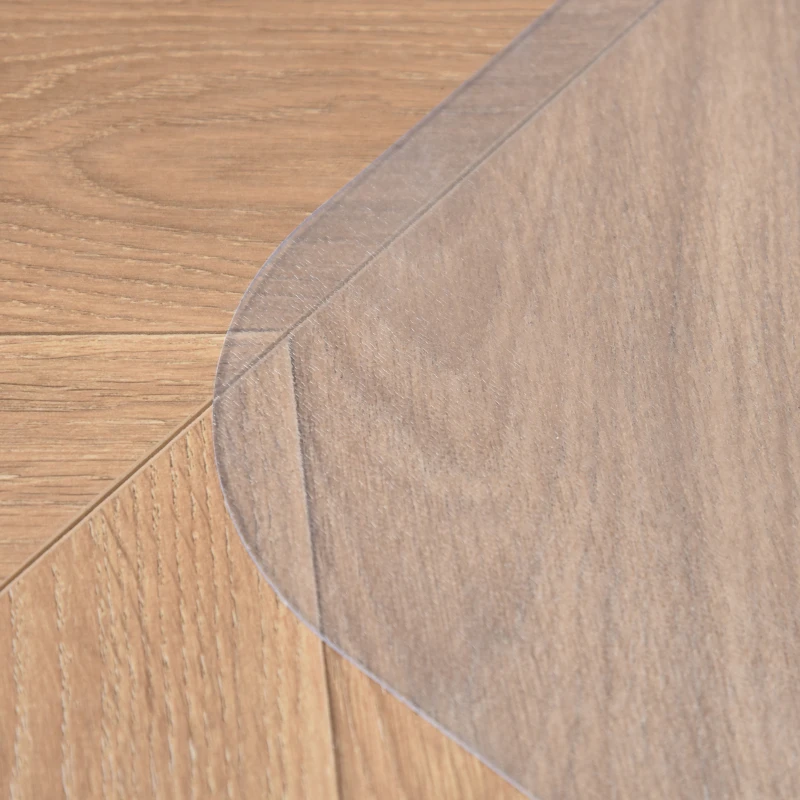 HOMCOM Alfombrilla Protectora para Suelos Alfombrilla para Silla de Oficina para Suelo Enmoquetado 90x120 cm Transparente