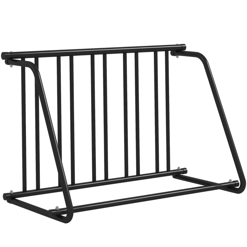 DURHAND Fietsenrek voor 3 fietsen, weerbestendig, extra bevestiging, 114 x 58 x 75 cm, Zwart