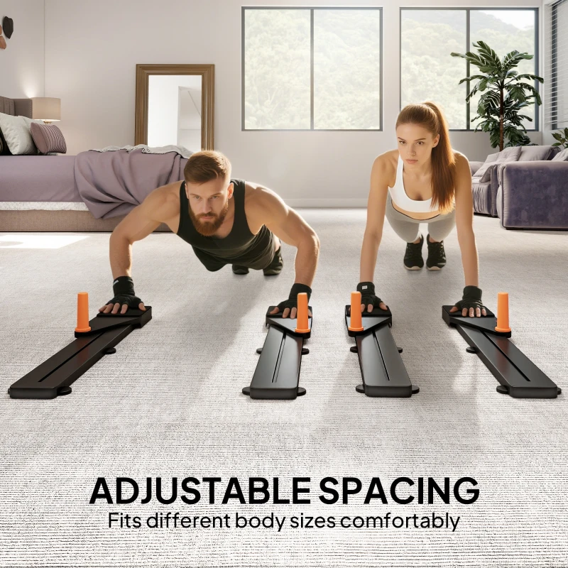 SPORTNOW Pilates Board, Pilates Reformer Machine with Knee Pad for Home Gym, Multi-Functional Ab Roller Board for Men & Women