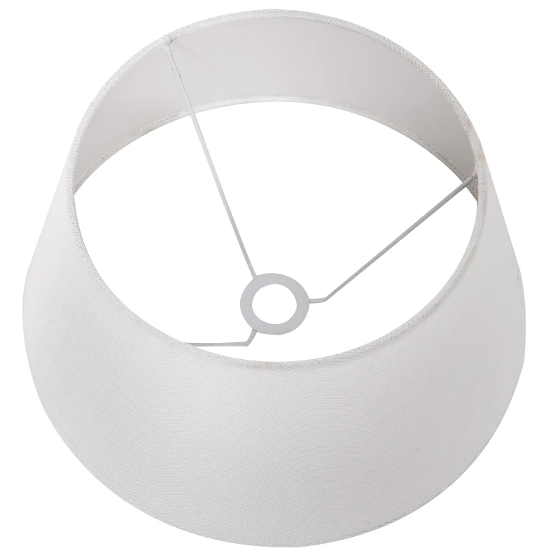 HOMCOM Lampada da Terra con Treppiede Paralume in Tessuto, Altezza 146 cm, Supporto Lampadina E27, Crema, 52x52x146 cm