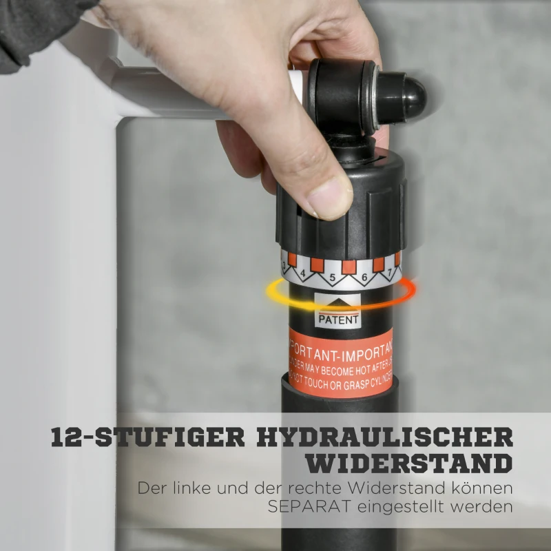 SPORTNOW stepper met handgreep, fitness-hometrainer met LCD-scherm voor thuis