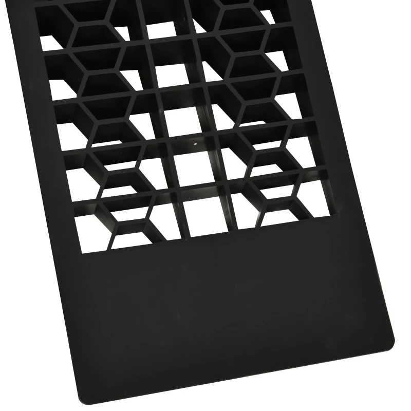 HOMCOM 2 oprijplaten, drempeloprit, oprijplaat, rubberen oprijplaten, PP, zwart, 70 x 20 x 8 cm 70x20x8 | Aosom.de