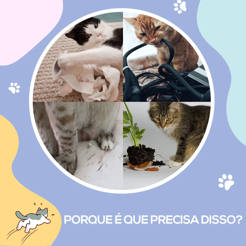PawHut Túnel para Gatos com Bola Supensa Dobrável com Múltiplas Entradas Caverna de Sisal 98x30x30 cm Creme e Cinza