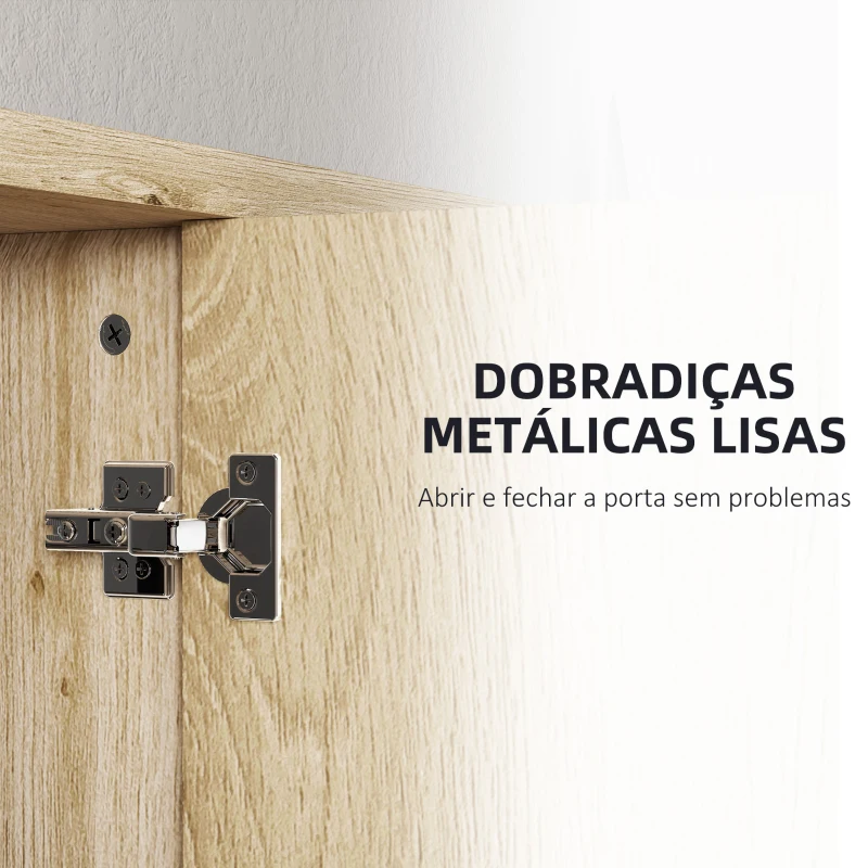 HOMCOM Armário Casa de Banho com Espelho Armário de Parede com Espelho para Casa de Banho Estilo Moderno 60x20x60 cm Madeira