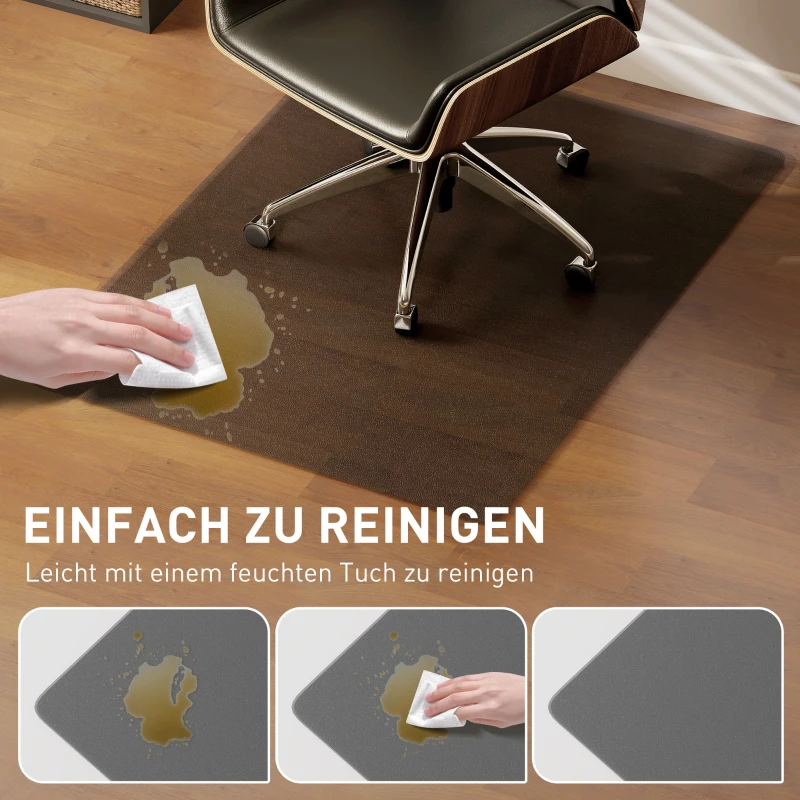 HOMCOM Bodenschutzmatte, rutschfest, 1,5mm dick, 90x120cm, Transparent