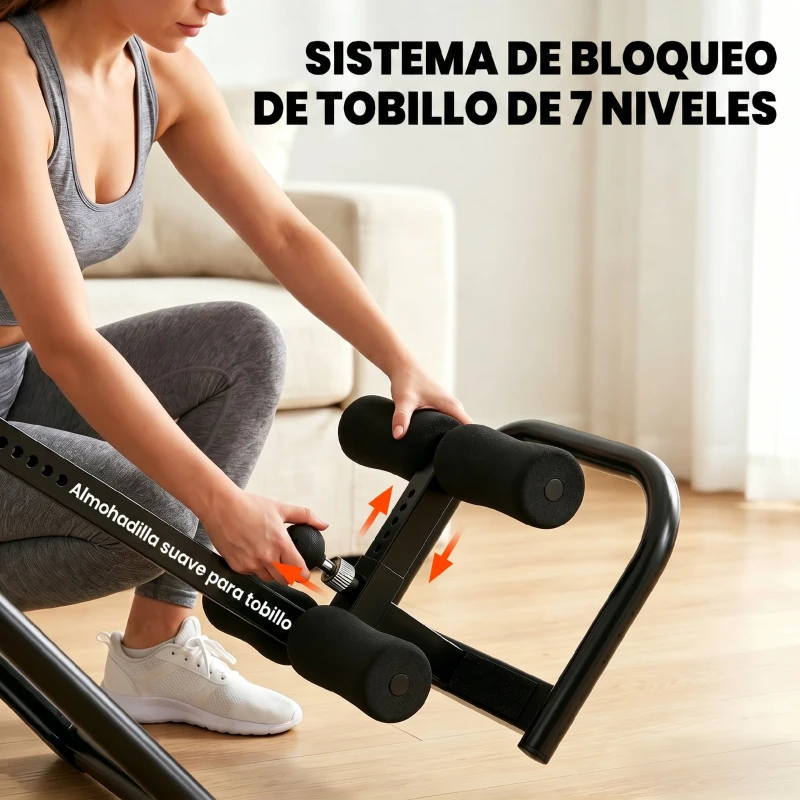 SPORTNOW Tabla de Inversión Plegable con Dominadas y Flexiones Altura Ajustable 155-198 cm Ángulos 20° 40° 60° Cinturón Azul