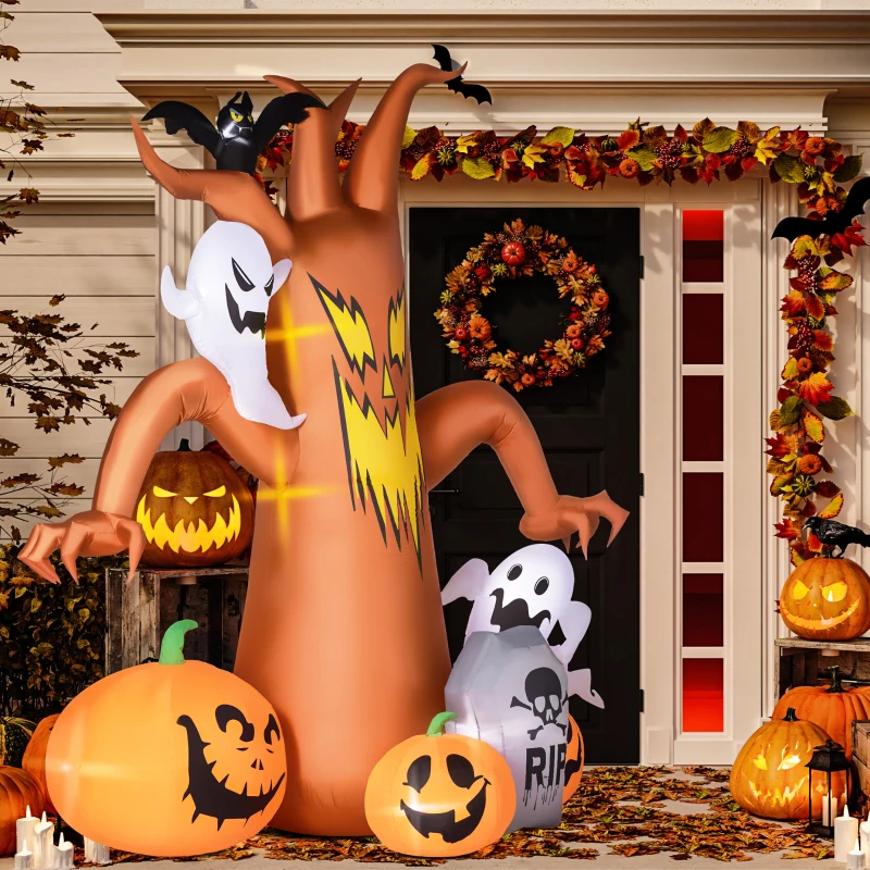 Outsunny 7.9ft Light-Up Halloween Tree Inflatable