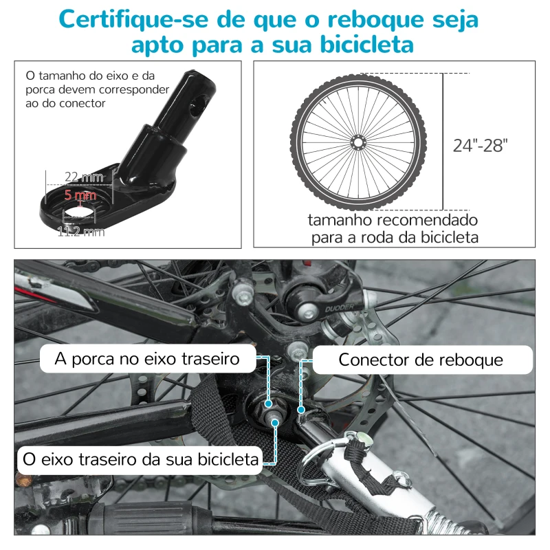 PawHut Reboque de Bicicleta para Cães Dobrável 2 em 1 Carrinho para Cães de Alumínio com Guiador Ajustável Bandeira e 6 Refletores Carga Máxima 40kg 150x82x98cm Azul