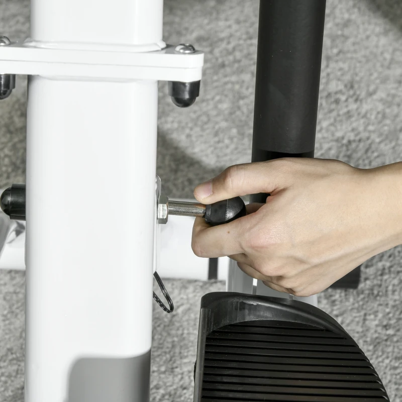 SPORTNOW stepper met handgreep, fitness-hometrainer met LCD-scherm voor thuis