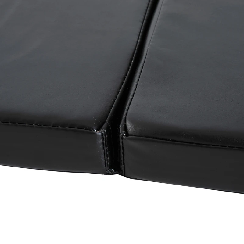 HOMCOM Tapis de gymnastique yoga pilates fitness pliable portable grand confort 180L x 60l x 5H cm revêtement synthétique noir