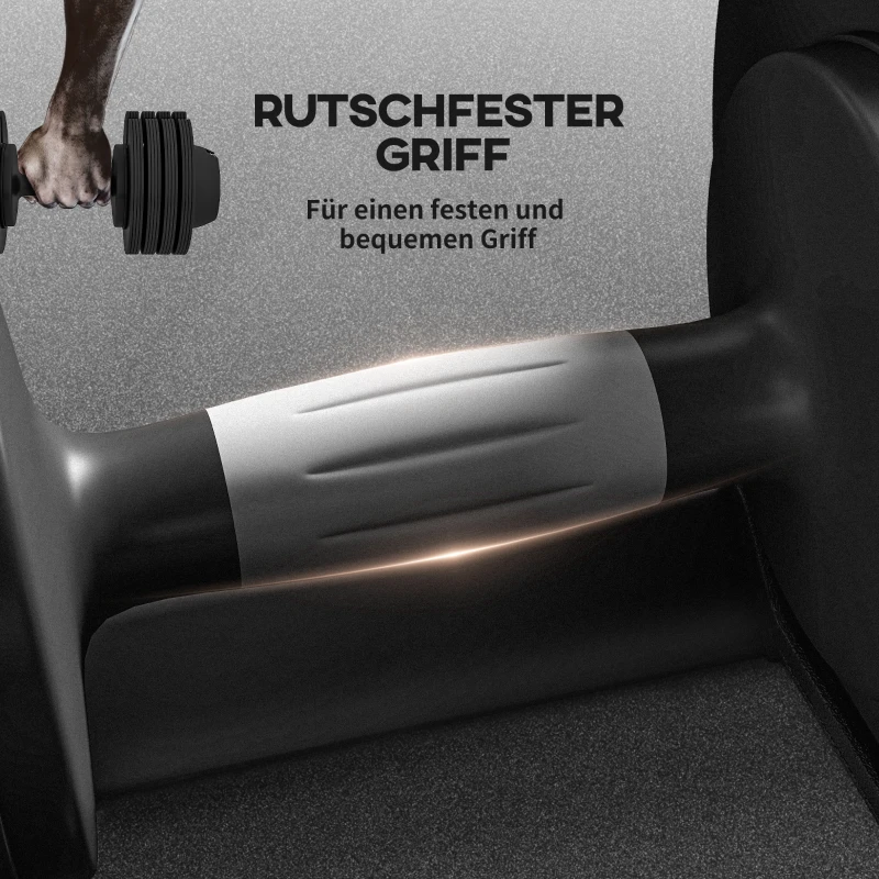 SPORTNOW Verstellbare Hantel, 3,5-10 kg Hantel mit Ablagefach, rutschfest Griff, Kurzhantel aus Kunststoff