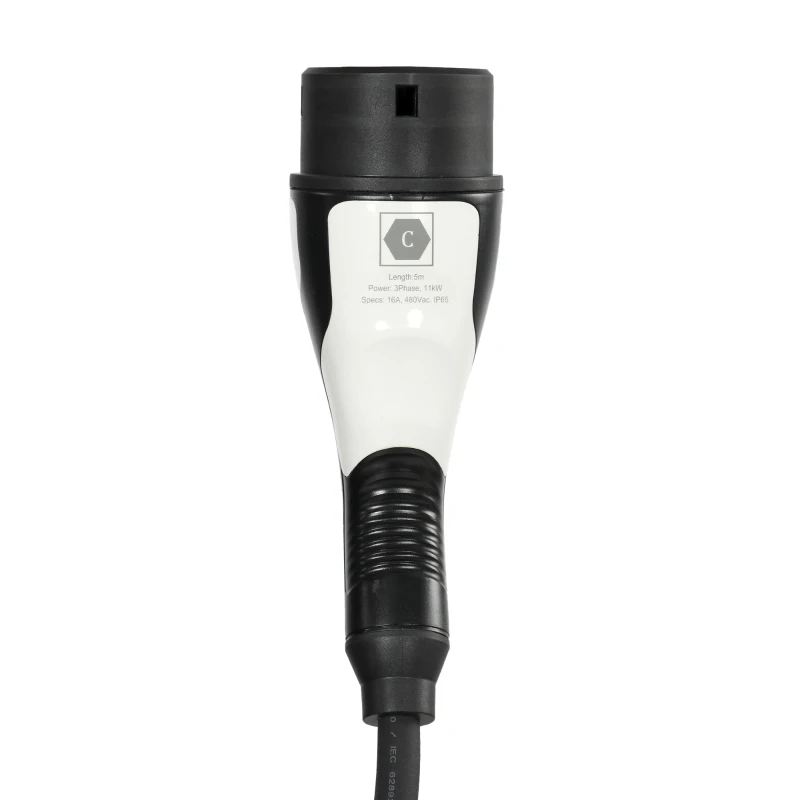 HOMCOM Type 2 EV laadkabel, 11 kW, 16 A, Mode 3, 3-fasen, 5 m – Verlengkabel voor elektrische auto's & plug-in hybrides