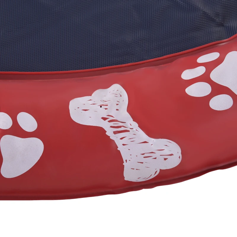 PawHut Hondenpoel, water-speelpoel, antislip, stevig, diervriendelijk, Ø170 cm, Rood