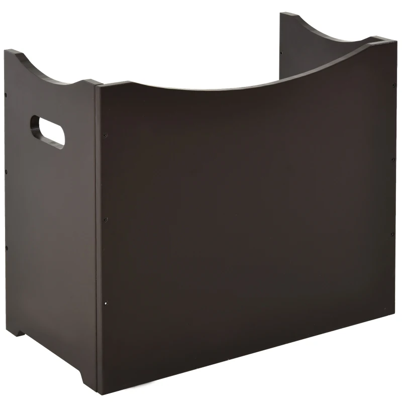 PawHut Gamelles chiens surélevées gamelle double chien chat porte-gamelles surélevé dim. 54L x 31l x 47H cm 2 gamelles 2L acier inox. incluses bois brun foncé