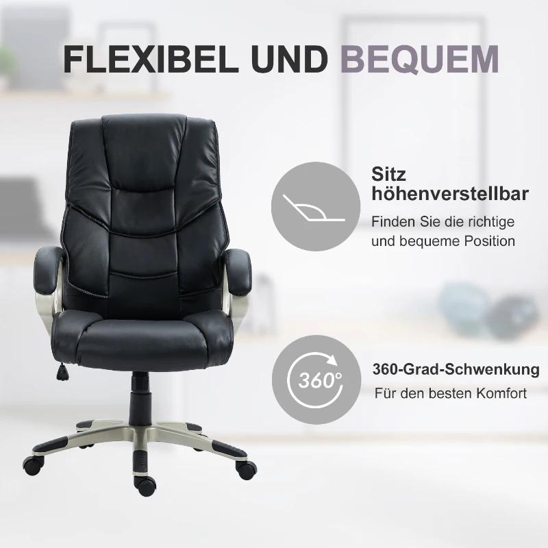 HOMCOM Bureaustoel directiestoel kantoorstoel draaistoel stoel fauteuil kantoor(m-4)