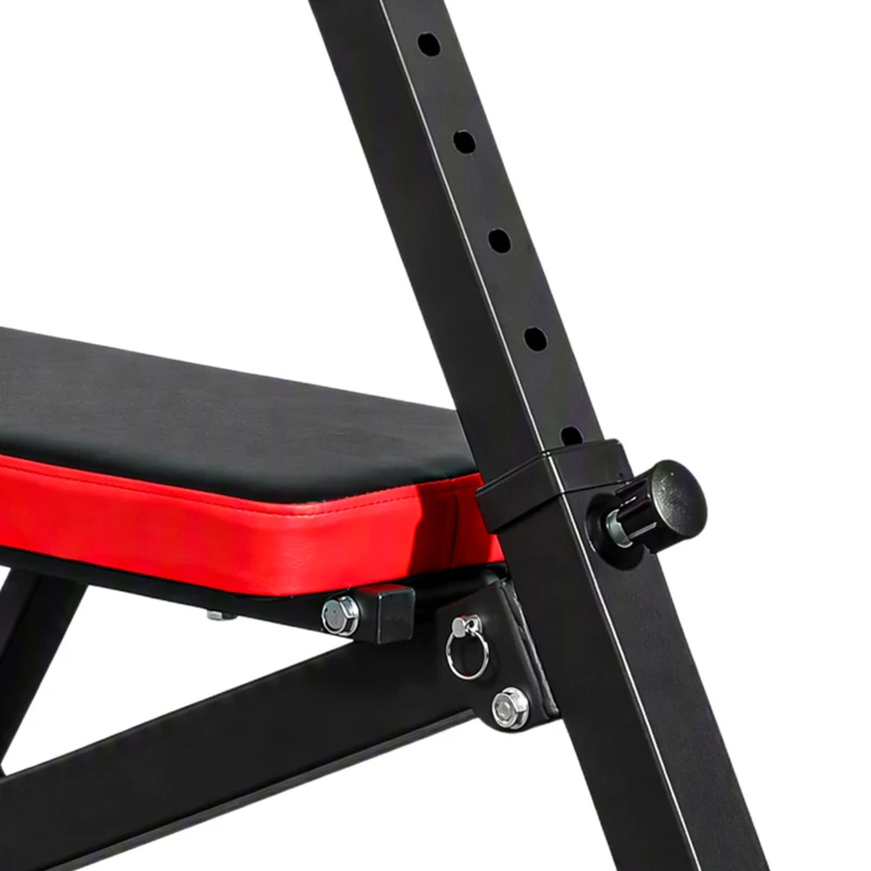 SPORTNOW Halterbank, multifunctionele trainingsbank, opvouwbare fitnessbank, belastbaar tot 300 kg, staal, zwart