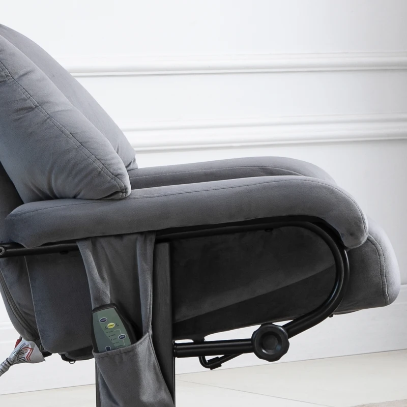 HOMCOM relaxfauteuil met massagefunctie TV fauteuil 76 cm x 80 cm x 102 cm(m-8)