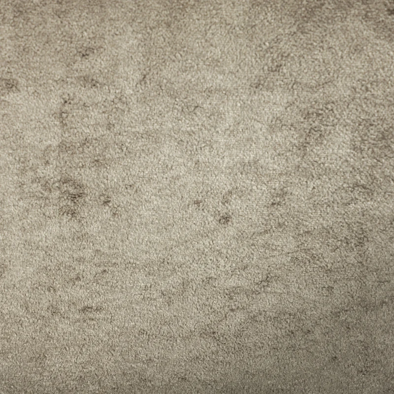 HOMCOM Accentfauteuil, gestoffeerde chenille fauteuil met massief houten frame en poten, lichtbruin