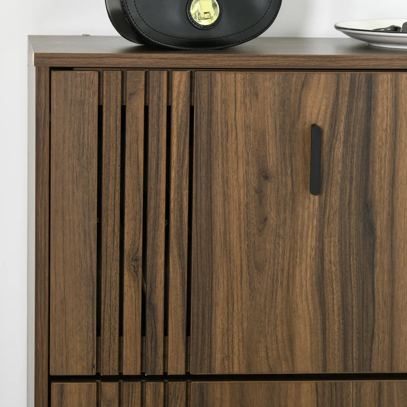 HOMCOM Mobile Scarpiera a 3 Livelli con Ripiani Regolabili per 18 Paia max, in Truciolato, 63x24x117 cm