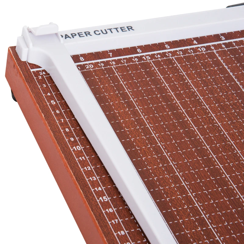 HOMCOM Cizalla Cortadora de Papel A4 Capacidad 12 Hojas con Regla Guía Cuchilla de Corte Preciso para Hogar 48x26,5x5 cm