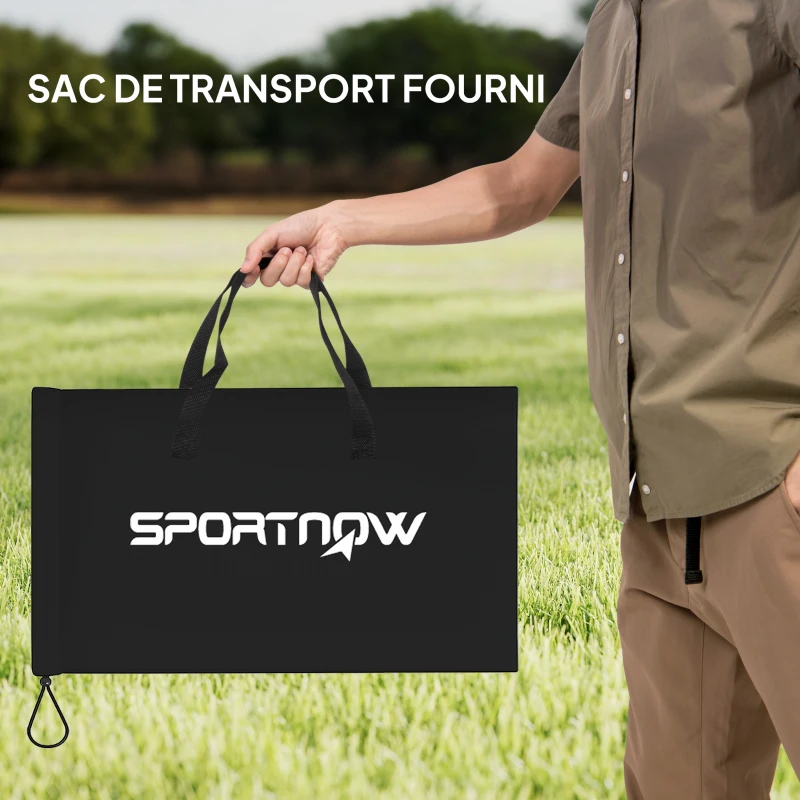 SPORTNOW Ensemble jeu de mini-volleyball en plein air avec filet, 3 balles et pompe, portable avec sac de transport jaune