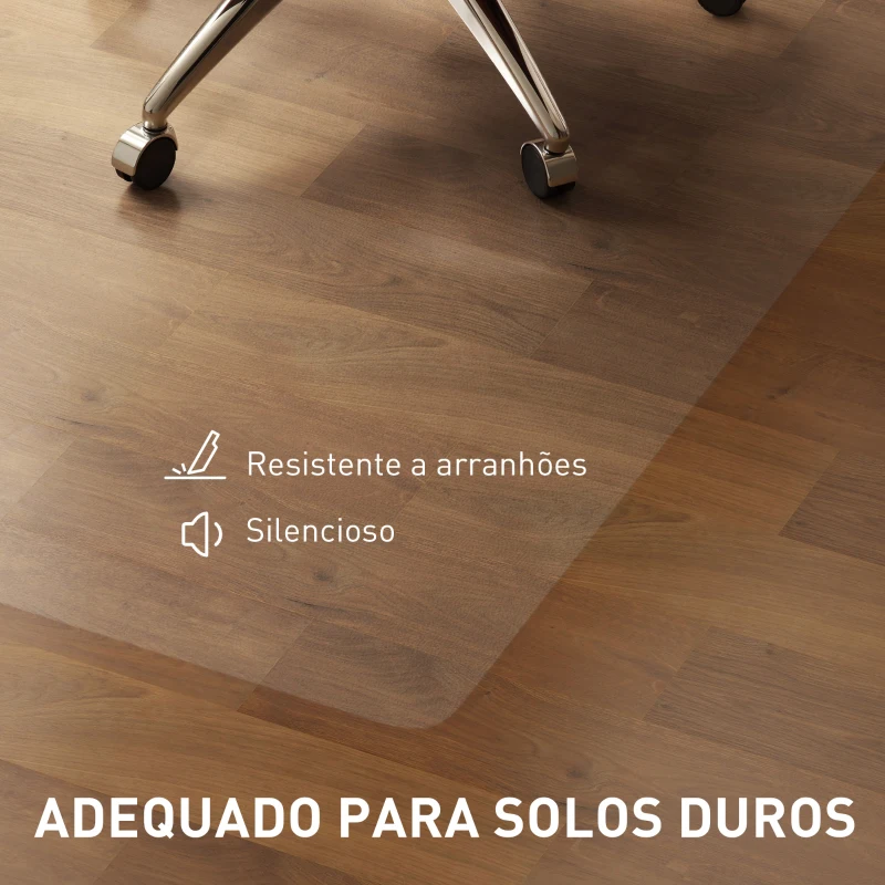 HOMCOM Tapete Protetor para Chão 100x150 cm Tapete para Cadeira de Escritório Protetor de Chão Transparente