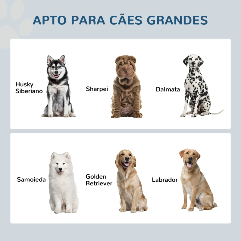 PawHut Comedouro Elevado para Cães Grandes com 2 Tigelas de 2000ml de Aço Inoxidável 2 Portas e Armazenamento 60x30x35,5cm Branco