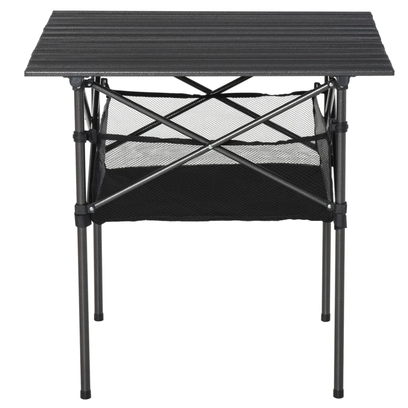 Outsunny aluminium klaptafel 70 cm x 70 cm x 69 cm