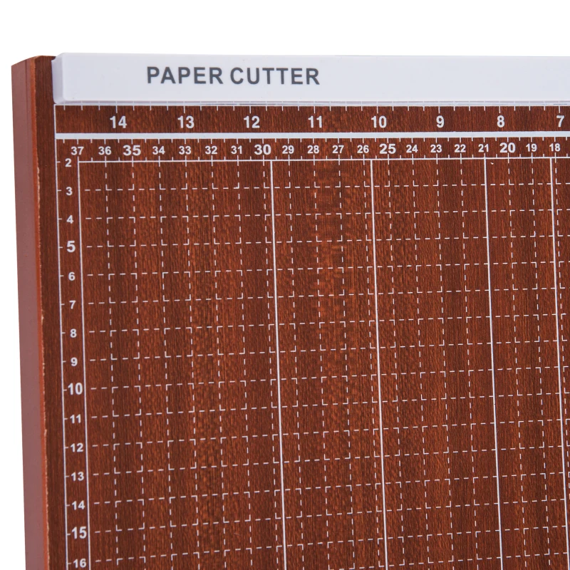 HOMCOM Cortador de Papel A3 Guillotina Profesional para Papelería Fotográfica Oficina Estudio Escuela Capacidad 12 Hojas con Regla Guía Cizalla de Cuchilla 65.5x40x6cm