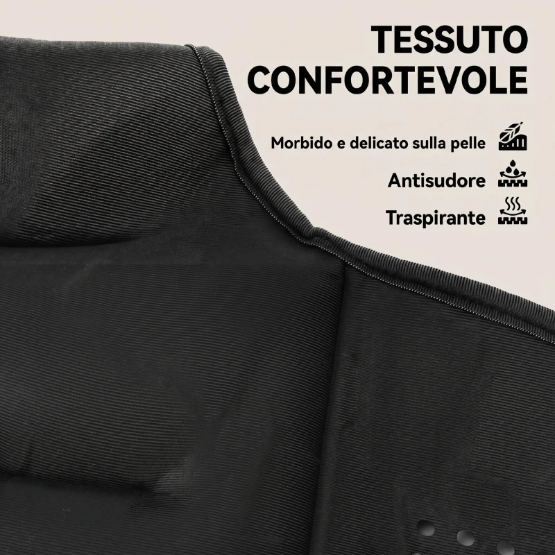 SPORTNOW Giubbotto Zavorrato 10 kg con Cinghie Regolabili e Strisce Riflettenti, in Neoprene e Sabbia, 43x33 cm, Nero