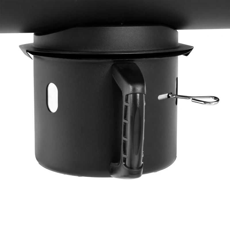 Outsunny Steel Charcoal BBQ, with Ash Catcher and Warming Rack