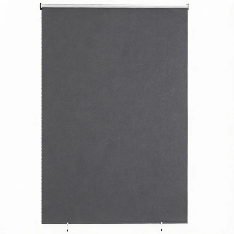 Outsunny Außenrollo 160 x 240 cm Ausziehbar Balkonrollo mit Perlenzug UPF30+ Senkrechtmarkise Dunkelgrau