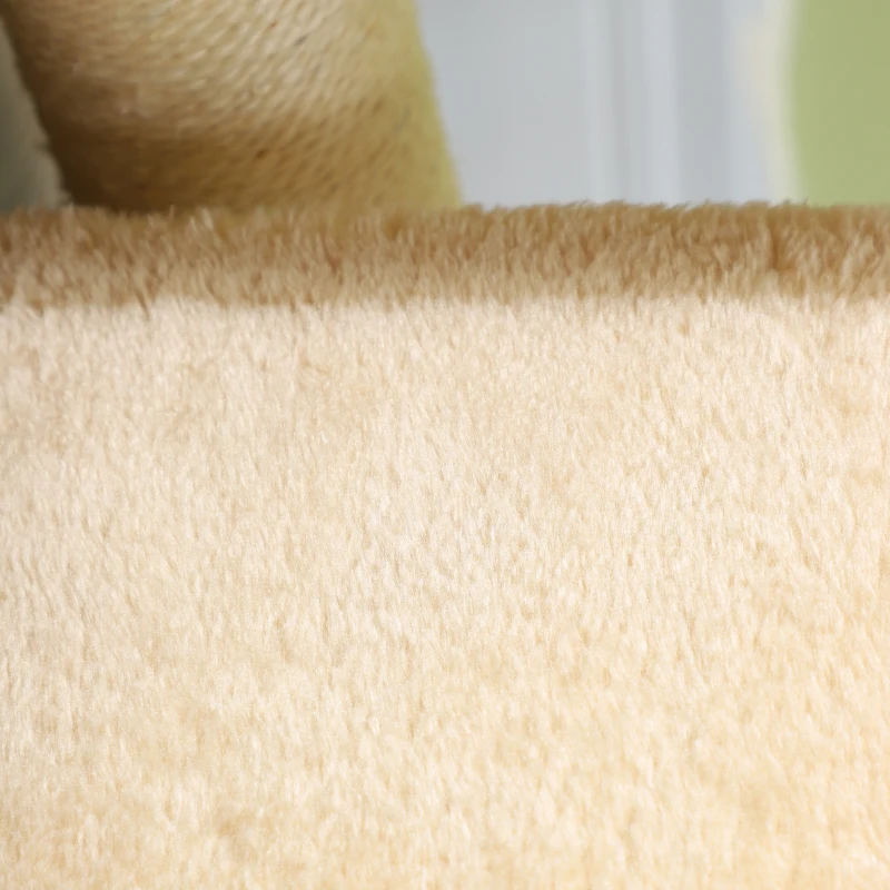 PawHut Pet Stairs 3-step Pet Ladder Cat dog Stairs Climb Ladder Cat Tree, Beige