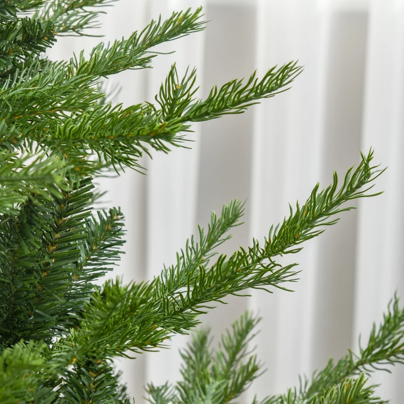 HOMCOM kerstboom, kunstspar, realistische uitstraling, snelle montage, kunststof, groen, 136 x 136 x 180 cm