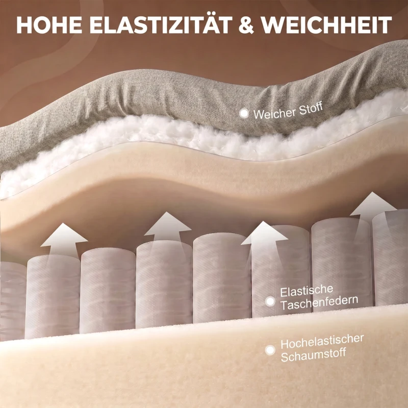 HOMCOM Massage-relaxfauteuil met warmte en vibratiemassage, verlengde voetensteun, draaifunctie, chenille, beige