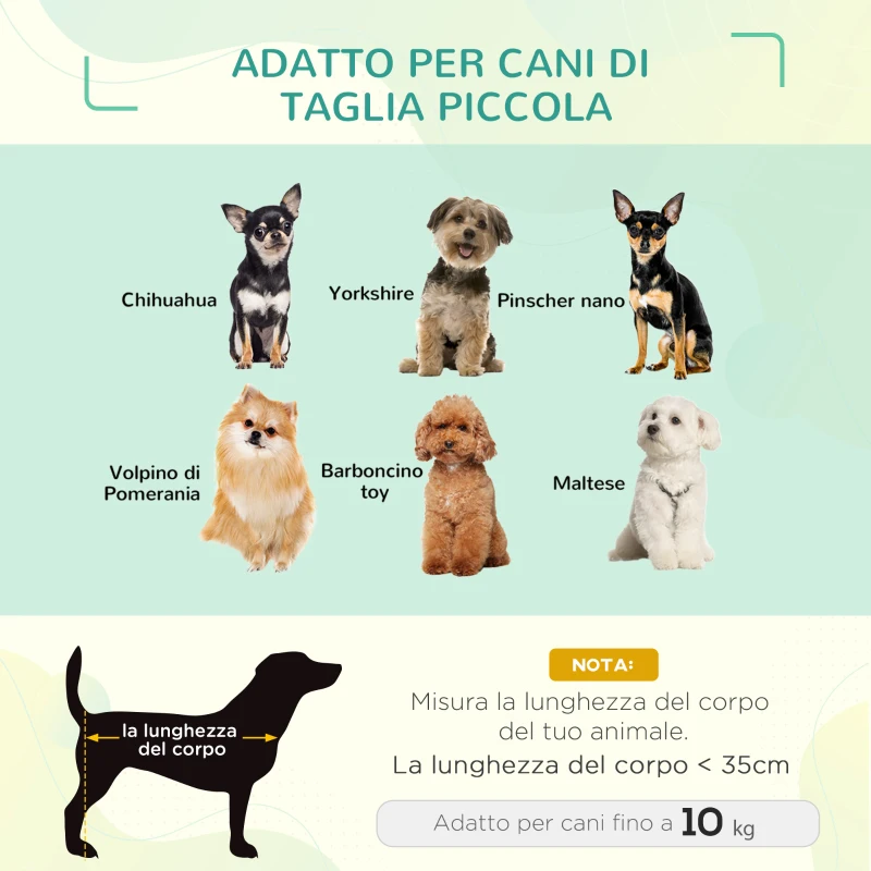 PawHut Cuccia Estiva Brandina per Cani fino a 11.3kg da Esterno e Interno, 61x46x18 cm, Rosso
