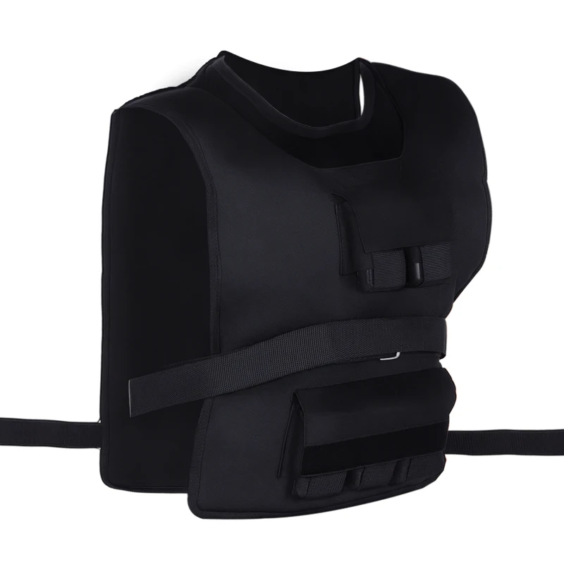 HOMCOM 30 kg trainingsvest, gewichtsvest, verstelbaar, krachttraining, fitness, Oxford, ijzer, zwart, 36 x 52 cm