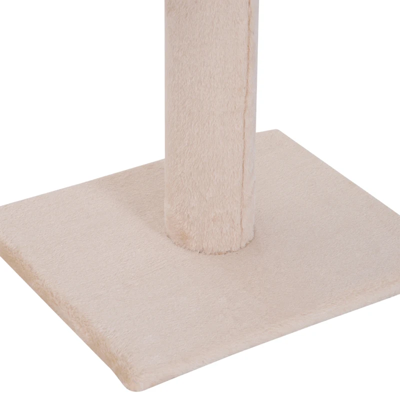 PawHut kattenboom krabboom kattenkrabboom met sisalpalen in hoogte verstelbaar beige(m-12)