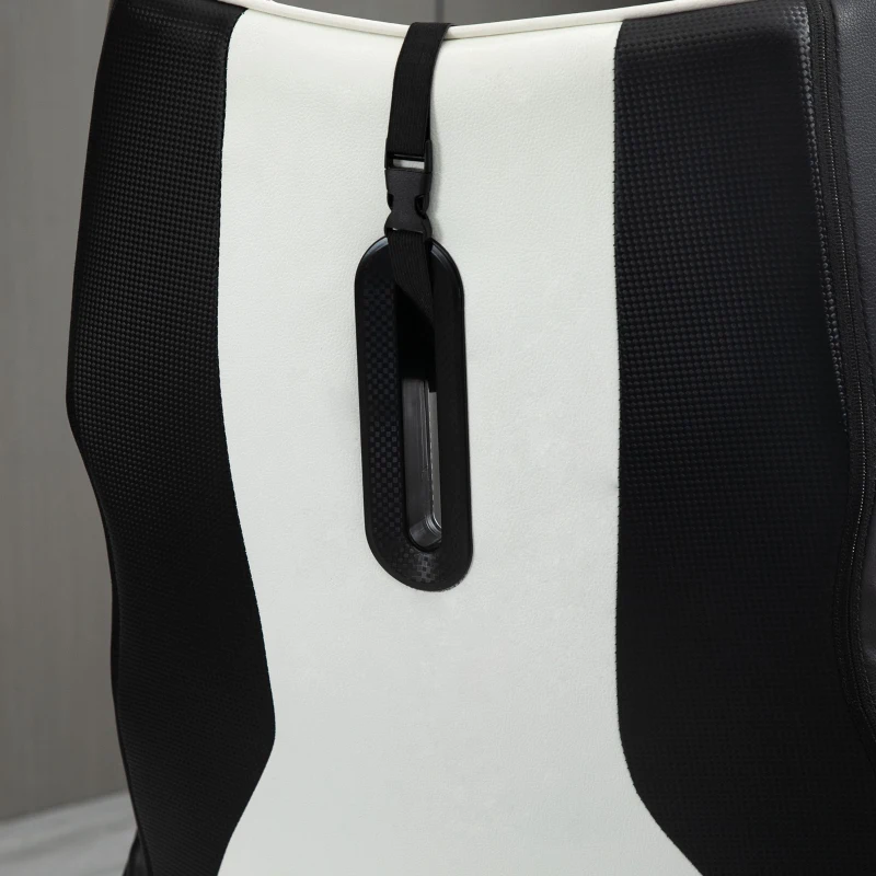Vinsetto Gaming Stuhl ergonomischer Gamer Stuhl mit Kopfstütze und höhenverstellbar Gamingstuhl Bürostuhl mit Wippfunktion Schwarz+Weiß