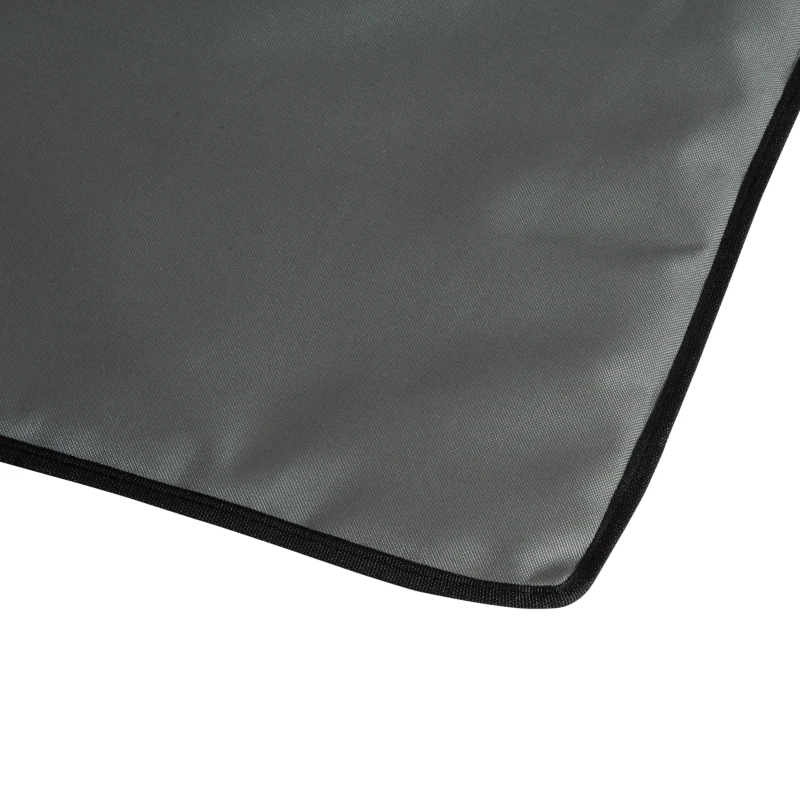 Outsunny 2-delige Strandmat Set, Verstelbaar, Opvouwbaar, 124L x 53B x 35-45H cm, Grijs
