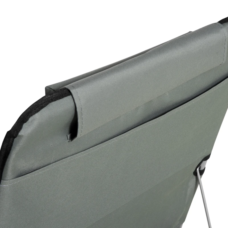 Outsunny 2-delige Strandmat Set, Verstelbaar, Opvouwbaar, 124L x 53B x 35-45H cm, Grijs