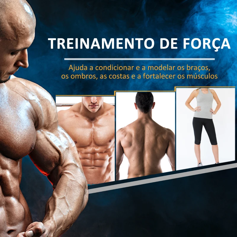 HOMCOM Haltere Hexagonal 12,5 kg em Ferro Fundido Pesos de Aço Revestidos a Borracha com Pega Texturizada para Musculação Preto