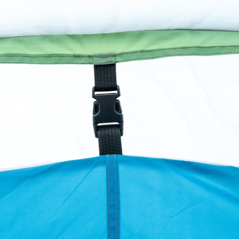 Outsunny Campingtent voor 5 personen, 2 kamers, verwijderbaar tussenschot, weerbestendig, incl. transporttas, blauw+zwart