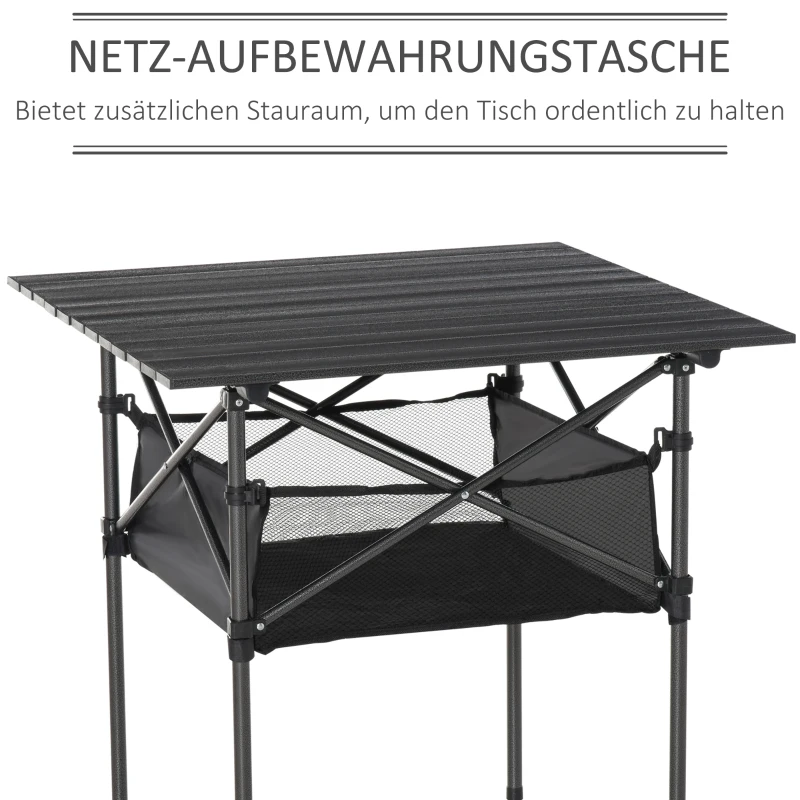 Outsunny aluminium klaptafel 70 cm x 70 cm x 69 cm