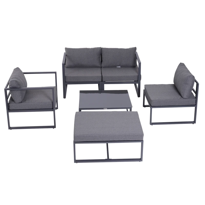 Outsunny 6-delig Tuinset tuinset tuinbankset