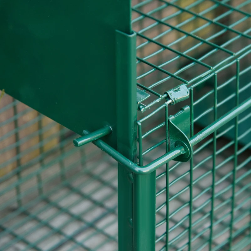 PawHut Piège Vivant Cage Attrape 60 x 18 x 20 cm Piège Fouine pour Martres, Rats, Souris - 2 entrées + poignée - métal vert