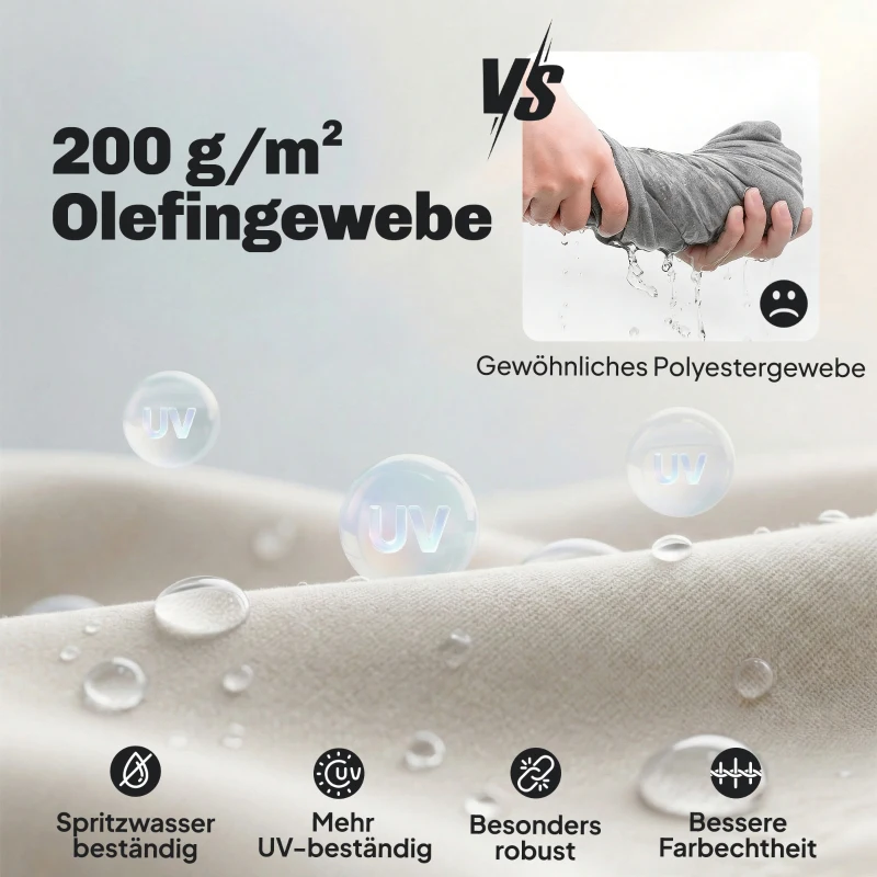 Outsunny Tuinmeubelset aluminium zitgroep voor 4 personen waterafstotend extra diep met 2-zitsbank, 2 fauteuils en bijzettafel