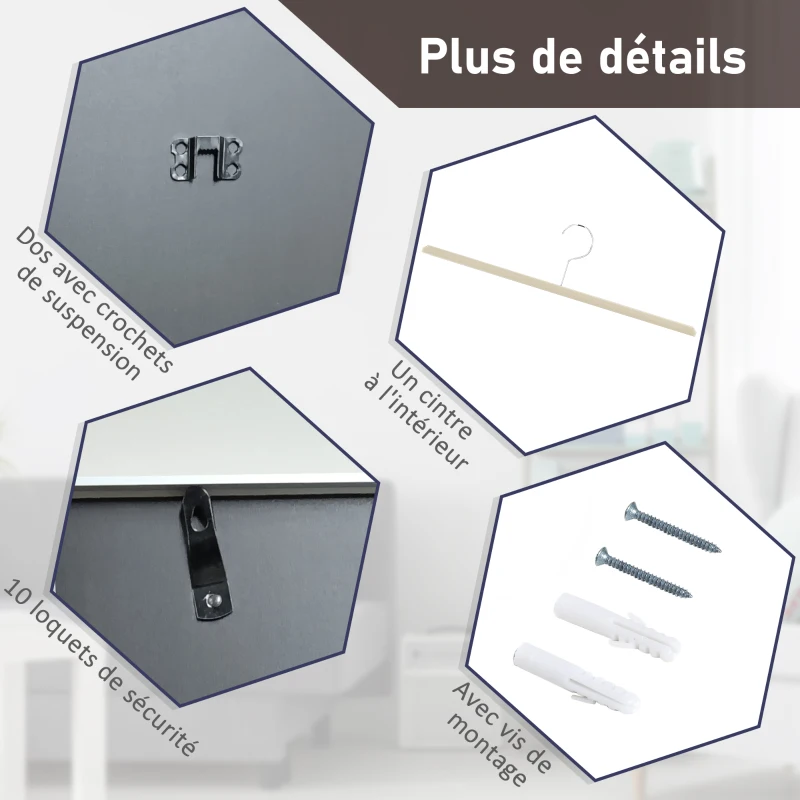 HOMCOM Frame box T-frame cadre aluminium pour maillot porte acrylique doublure interne feutre 70 x 90 cm