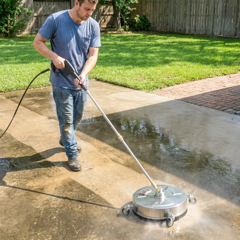 Outsunny Pressure Washer Surface Cleaner 3600 PSI Power Washer Rotary Surface Cleaner with 4 Wheels for Driveways